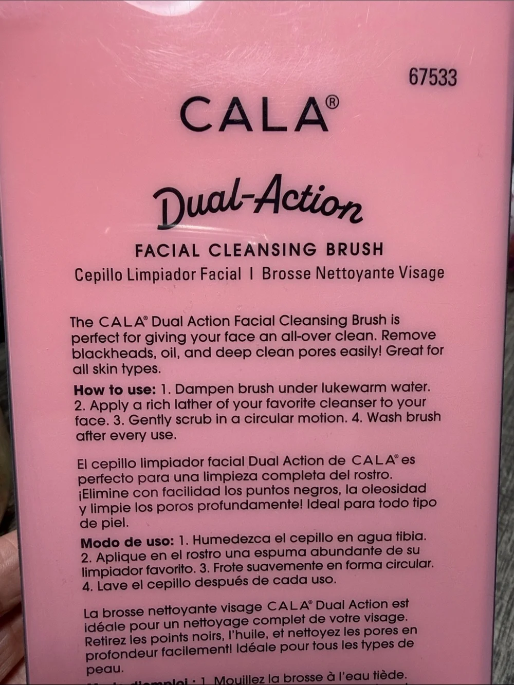 🌻5 for $30🌻 Cala Dual-Action Pink Facial Cleansing Brush